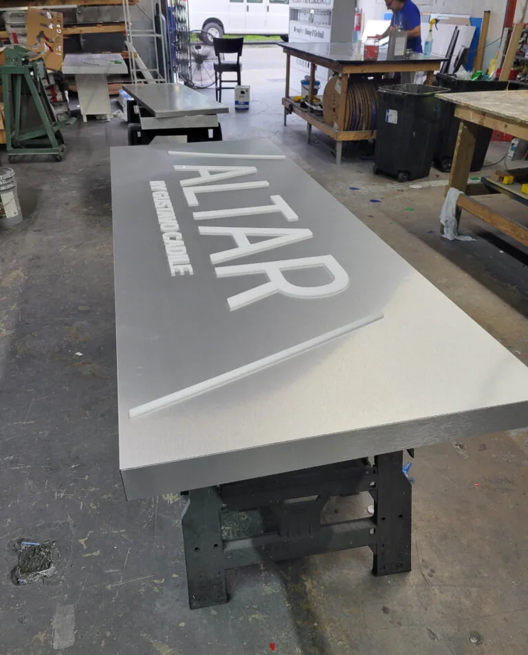 Push-Thru Cabinet Sign